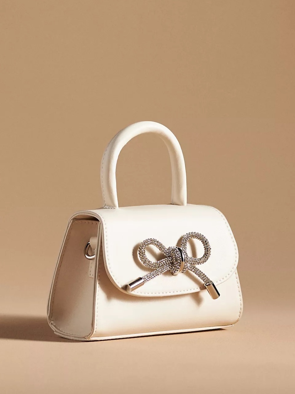 Melie Bianco Anthropologie Rhinestone Bow Mini Bag NWT